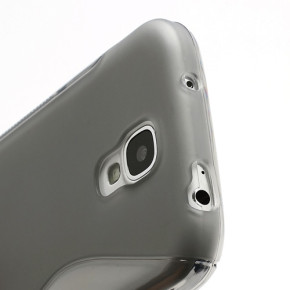 Силиконов гръб ТПУ S-Case за Samsung Galaxy S4 I9500 / S4 I9505 / S4 Value Edition I9515 тъмно сив